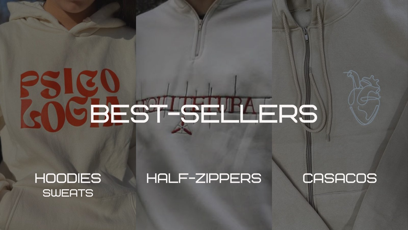 Best-Sellers Alterra: Hoodies, Half-Zippers e Casacos